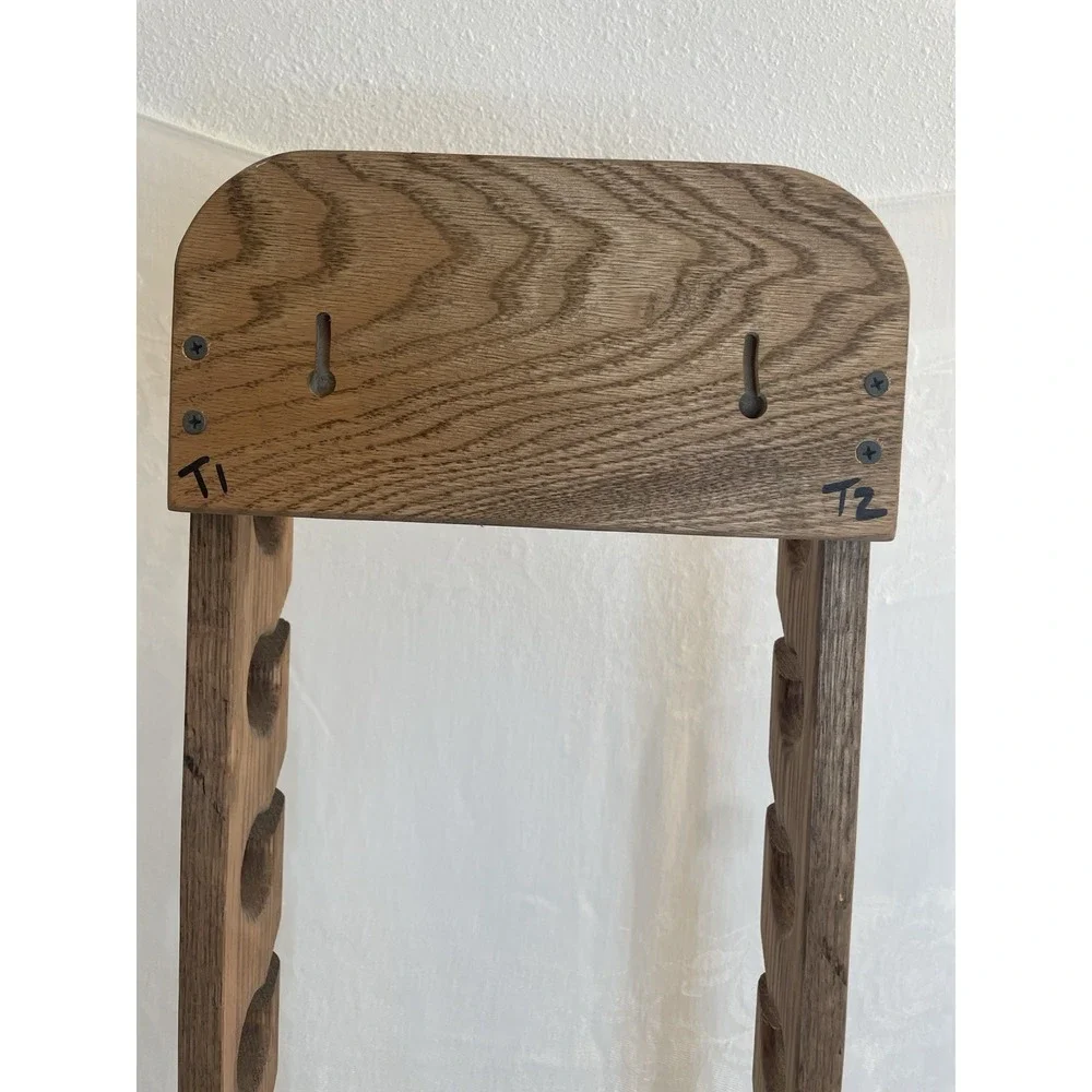 Wooden Wall Mount Baseball Cap Rack Storage Solid Wood Holds 20 Hats 34